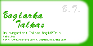 boglarka talpas business card